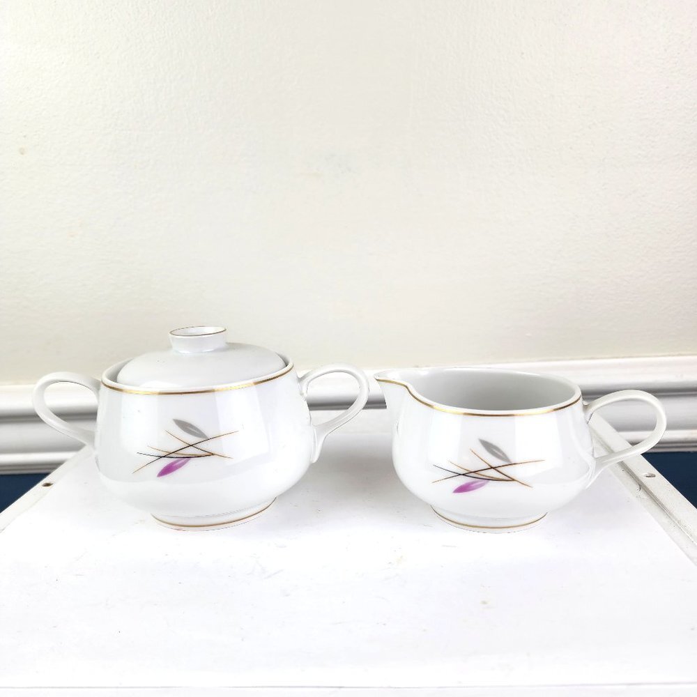 Rosenthal Geisha Pattern Creamer and Sugar Bowl with Lid Set Bavaria Germany